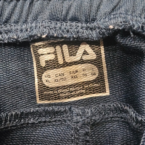 Fila Pants Mens XL Athletic Track Jogger Polyester Spandex Drawstring Gym - Picture 5 of 9